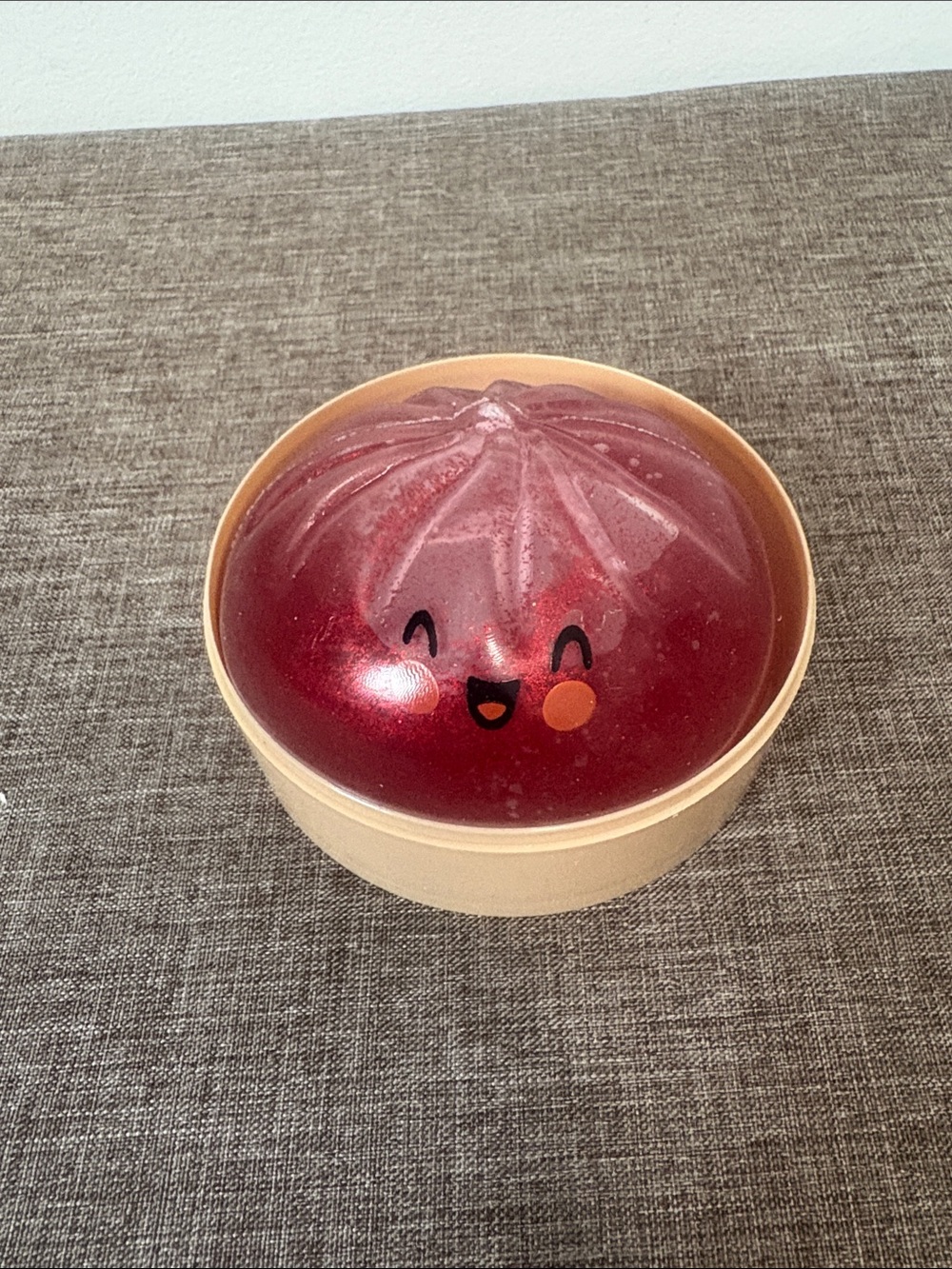 Red Glitter Dumpling Squishy